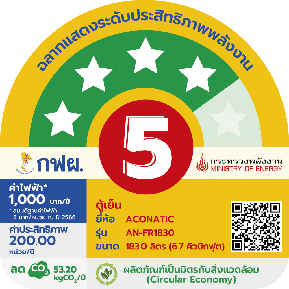 ตู้เย็น 1 ประตู ACONATIC รุ่น AN-FR1830 ขนาด 6.7 คิว สีเทา_5